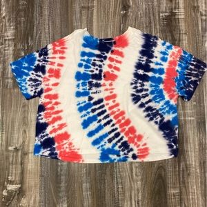NWT ELECTRIC & ROSE Red White & Blue Tie Dye T-Shirt